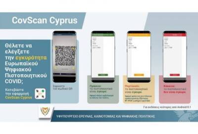 С 8 ноября SafePass на Кипре должны проверяться только с помощью приложения CovScan - russiancyprus.news - Кипр
