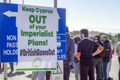 На Кипре прошел протест против размещения истребителей на британских военных базах - cyprusbutterfly.com.cy - Кипр - Англия