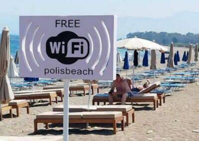 На пляжах Полиса Хрисохуса на Кипре появился бесплатный Wi-Fi - cyprusbutterfly.com.cy - Кипр