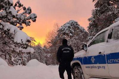 Полиция Кипра контролирует движение в Троодосе из-за снегопадов - cyprusbutterfly.com.cy - Кипр
