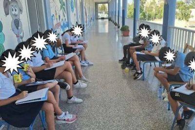 Вирусные фотографии кипрских школьников, вынужденных заниматься на улице из-за жары, вызвали общественный резонанс - cyprusbutterfly.com.cy