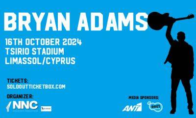 Не пропустите! Впервые на Кипре в рамках грандиозного тура So Happy It Hurts Tour выступит Брайан Адамс! - cyprusbutterfly.com.cy - Кипр