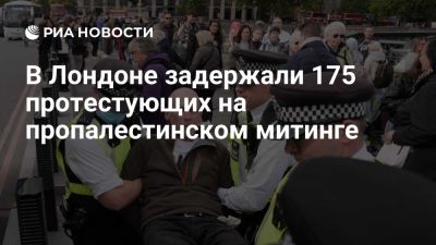 В Лондоне задержали 175 человек на митинге в поддержку Palestine Action - ria.ru - Москва - Англия - Лондон - Рим - Палестина