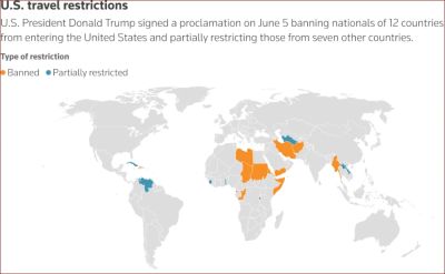 Джон Байден - Дональд Трамп - США расширяют визовый запрет: Трамп подписал указ, затрагивающий 12 стран - kiprinform.com - Сша - Вашингтон - Куба - Сирия - Иран - Ливия - Йемен - Сомали - Туркмения - Лаос - Венесуэла - Сьерра Леоне - Президент